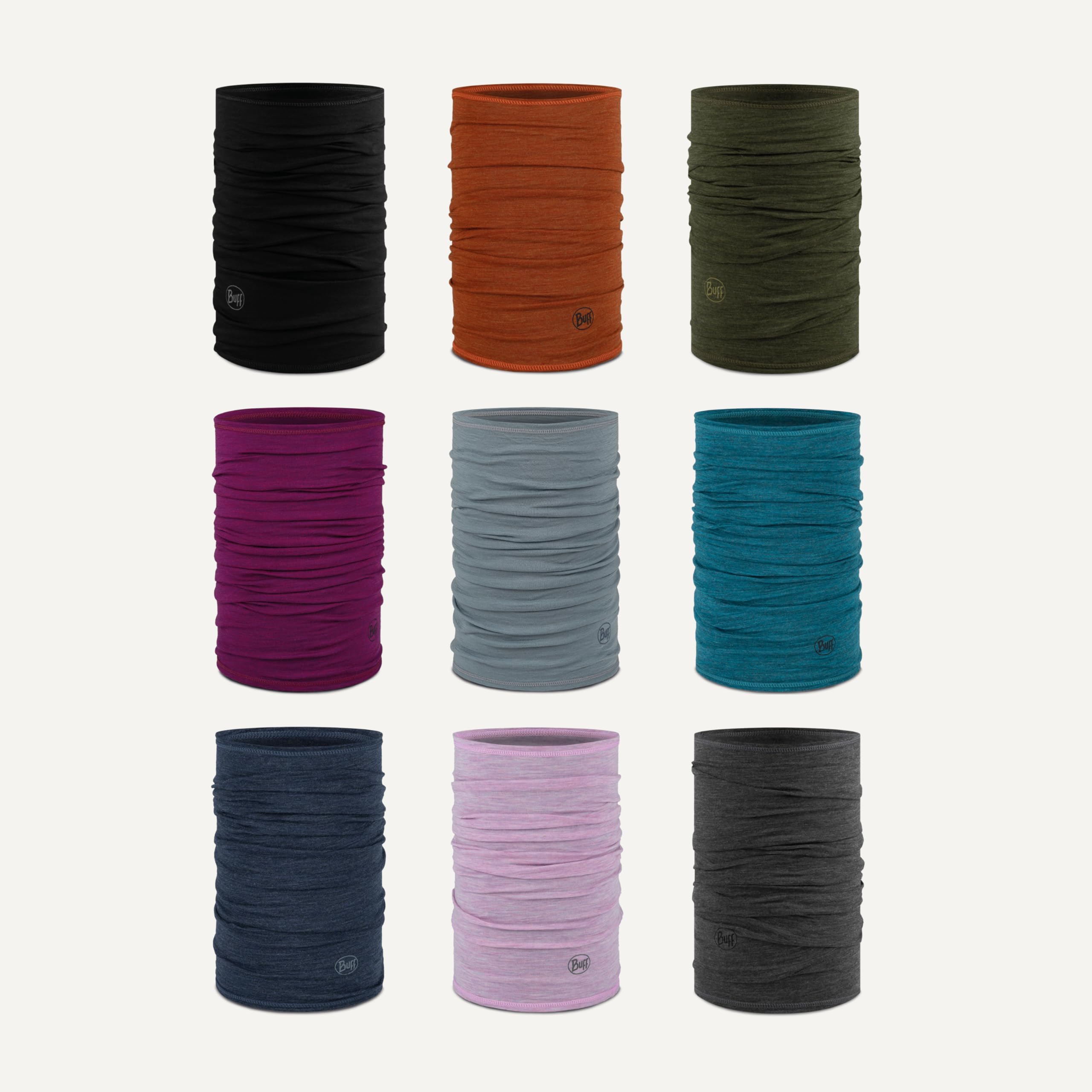 Buff®| Braga de cuello Merino Lightweight Bufanda Multifuncional 100% Lana Merino, Senderismo, Aire Libre, Sostenible, Ligera, Fina, Hombre Mujer
