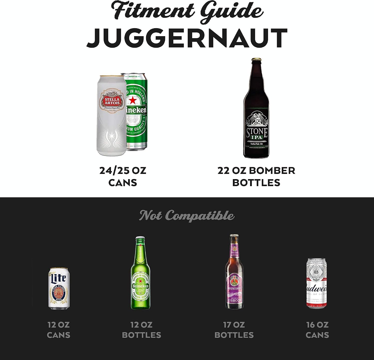 BrüMate Hopsulator Juggernaut Can Cooler Insulated for 24oz / 25oz Cans | Can Coozie Insulated Stainless Steel Drink Holder for Beer, Tea, and Energy Drinks (Matte Gray)