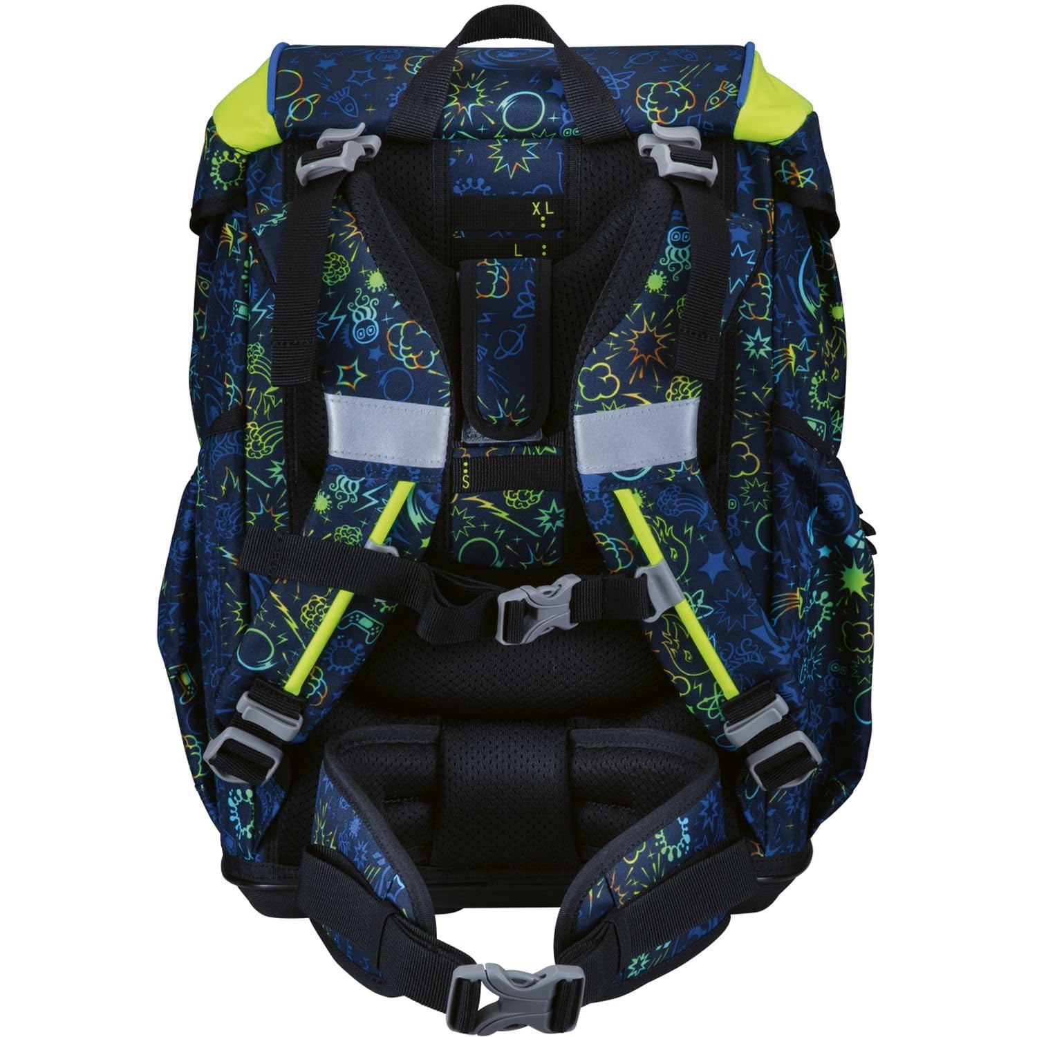derdiedas Schulranzen Set 5-TLG. ErgoFlex Light Neon Crazy