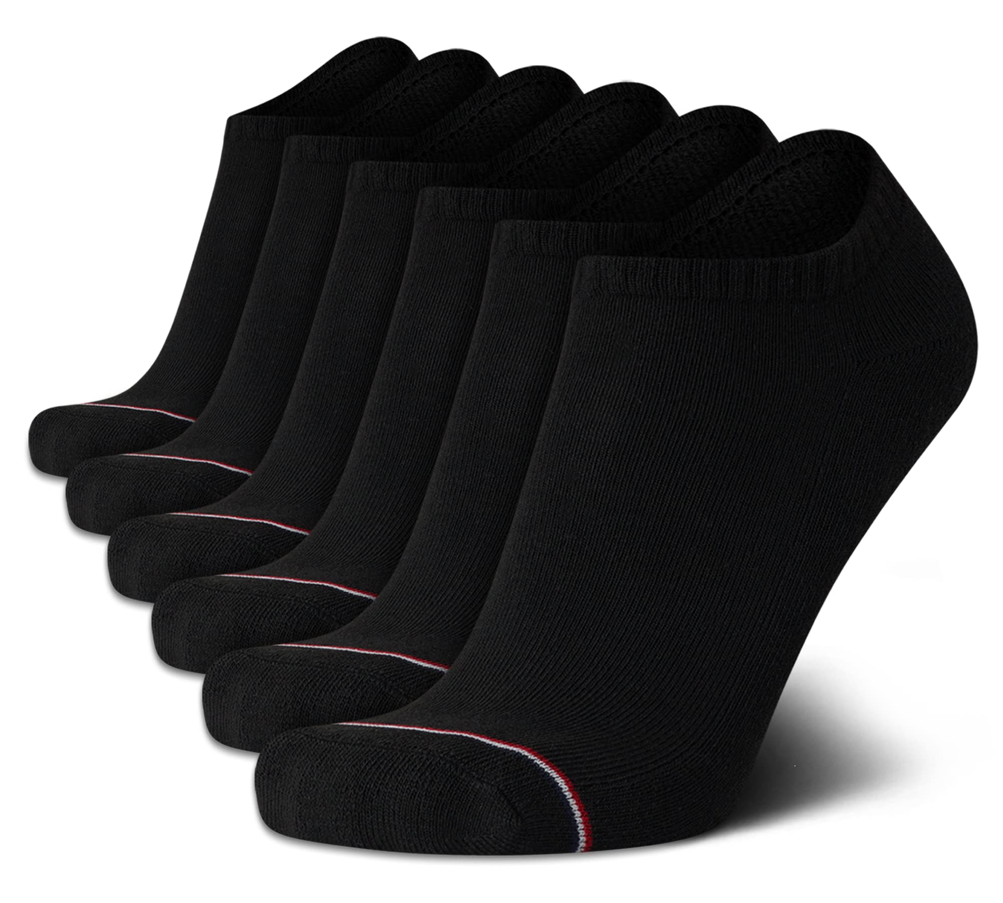 Tommy Hilfiger Sportsocken für Herren, gepolstert, niedrig geschnitten, 6 Stück