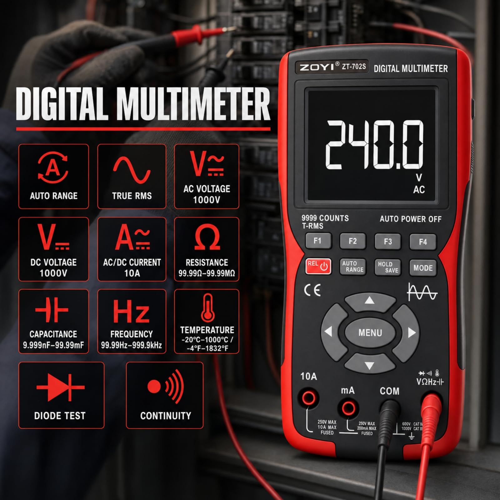 ZOTEK 702S Oscilloscope Multimeter - 2-in-1 Repair Tool -4