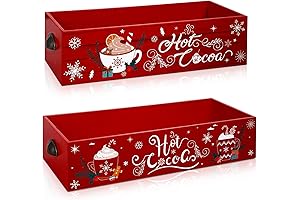 Soaoo Hot Cocoa Bar Wood Storage Box
