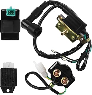 FLYPIG Ignition Coil CDI Box Regulator Rectifier Starter Relay Kit for Chinese ATV Quad GY6 50cc 70cc 90cc 110cc 125cc 4 stroke Scooter Moped Dirt Bike Go Kart TaoTao Sunl Buyang