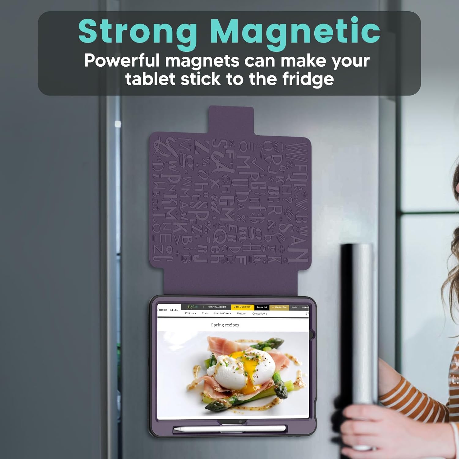 SEYMAC for iPad Air 11 inch Case M4/ M3/ M2 (2026/2025/ 2024), Full Protective Auto Sleep/Wake Strong Magnetic Cover with 5 Standing Angles and Pencil Holder, Purple
