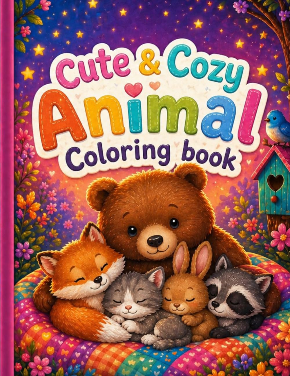 Cute &Cozy Animal Coloring Book: 30 Fun Activities & Delightful Scenes For Kids