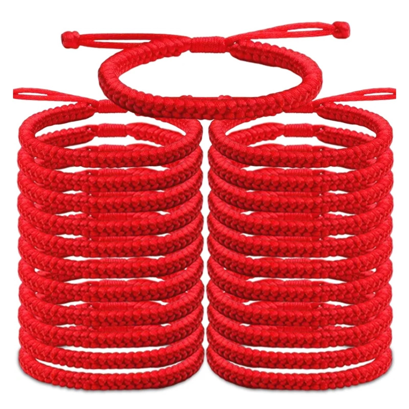 braccialetti corda Bracciale intrecciato in corda nera e rossa da 2-50 pezzi for uomini donne indossati durante l'anno