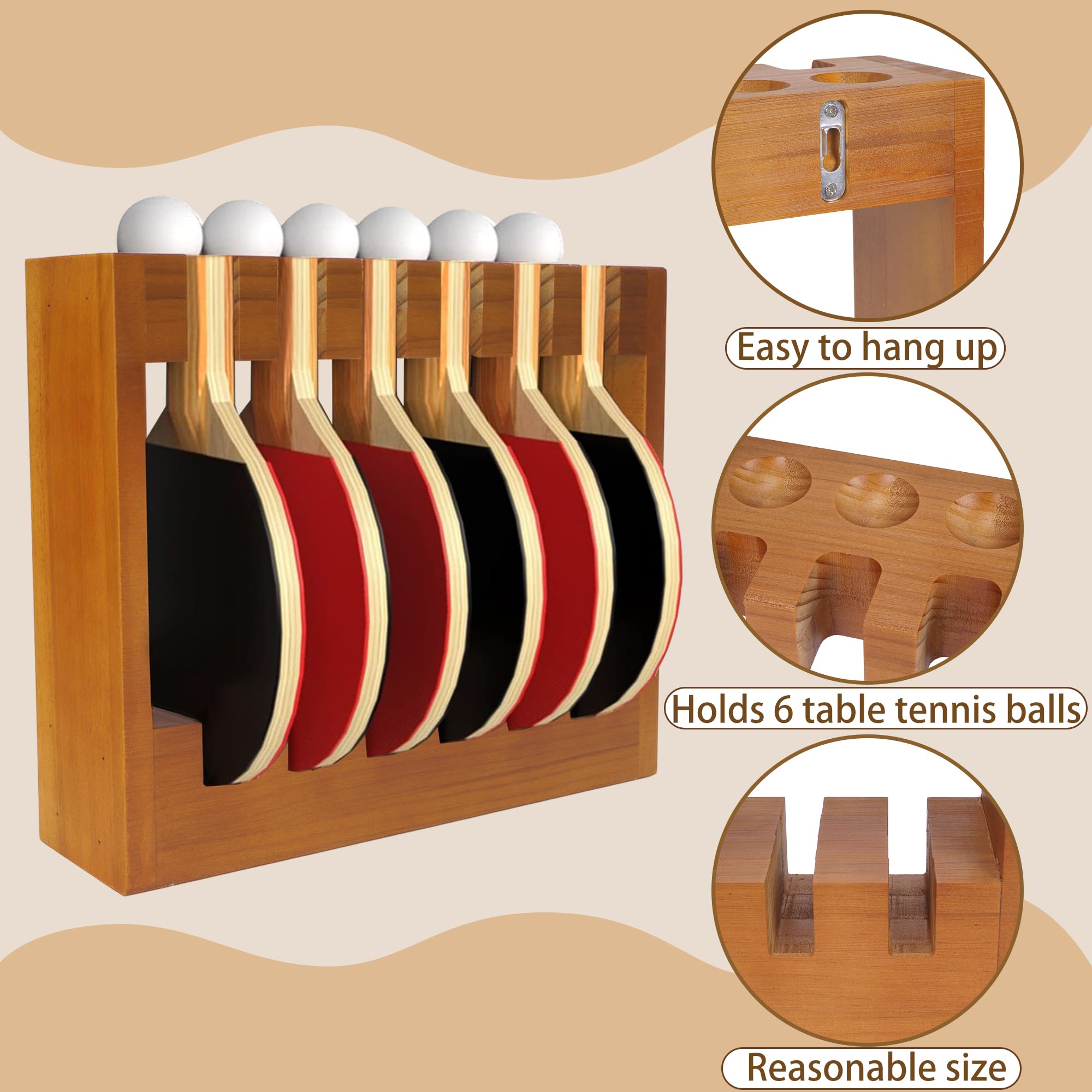Snapklik.com : Ping Pong Paddle Holder Table Tennis Racket Display Wall ...