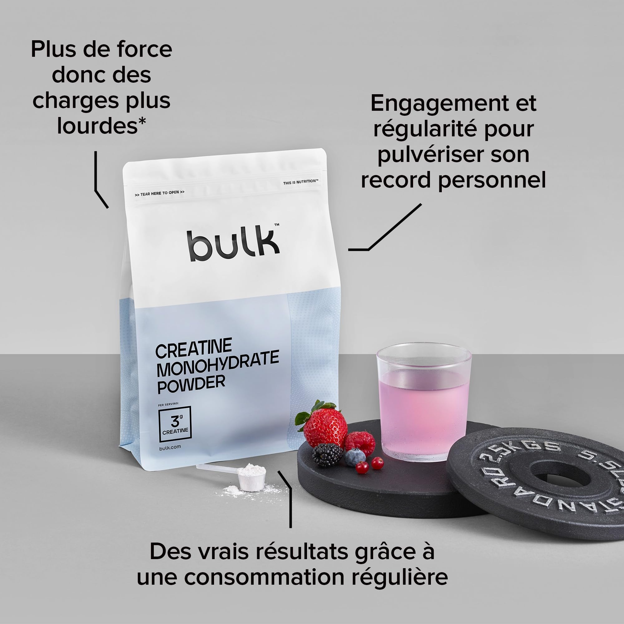 Bulk Creatine Monohydrate Powder 500g | 147 Servings | Pure Micronized Creatine | Unflavored | Vegan & Halal | Ideal for Fitness, Training & Gym | Easy to Dissolve - 5