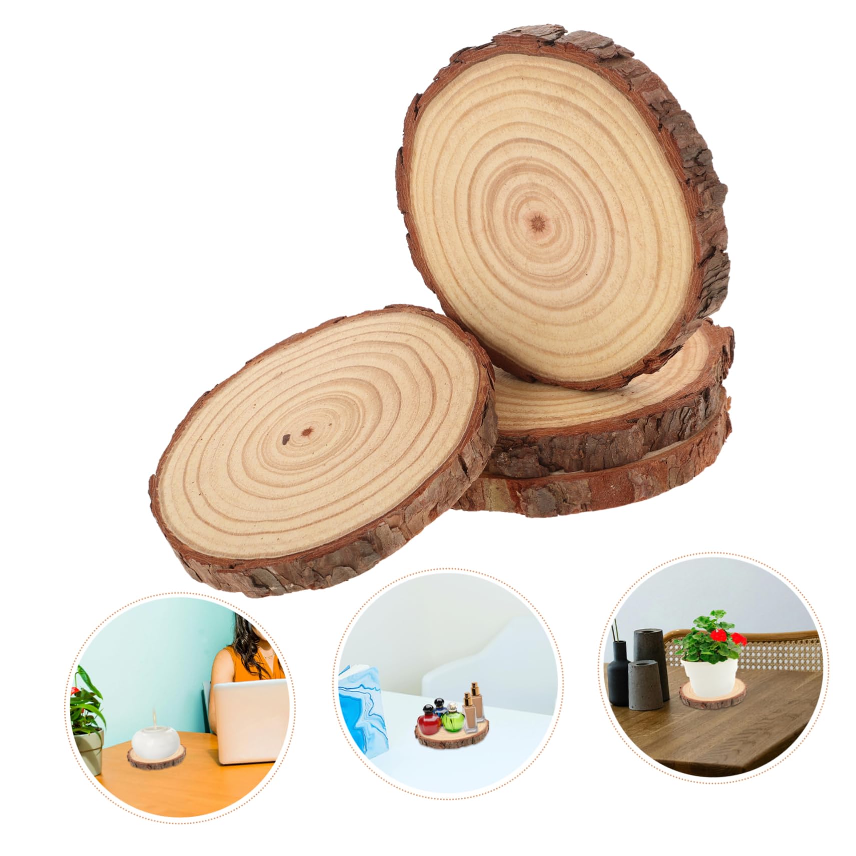 NUOBESTY 16stücke Unbehandelte Holzscheiben Für -projekte Natürliche Holzkreise Für Hochzeiten Bastelarbeiten Tischdekoration Und Kreative Kunsthandwerke
