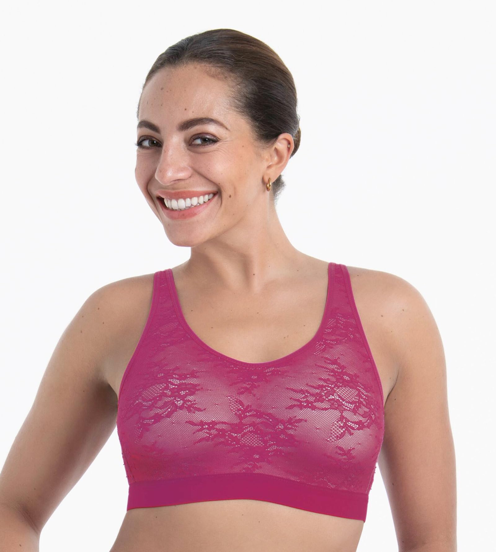 Anita - Bralette pour prothèses Essential Lace Candy Pink - Taille - L