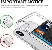 Vista 4 de Funda tipo cartera para teléfono, tarjetero para la parte posterior del teléfono, funda de piel con tapa compatible con iPhone, Samsung Galaxy