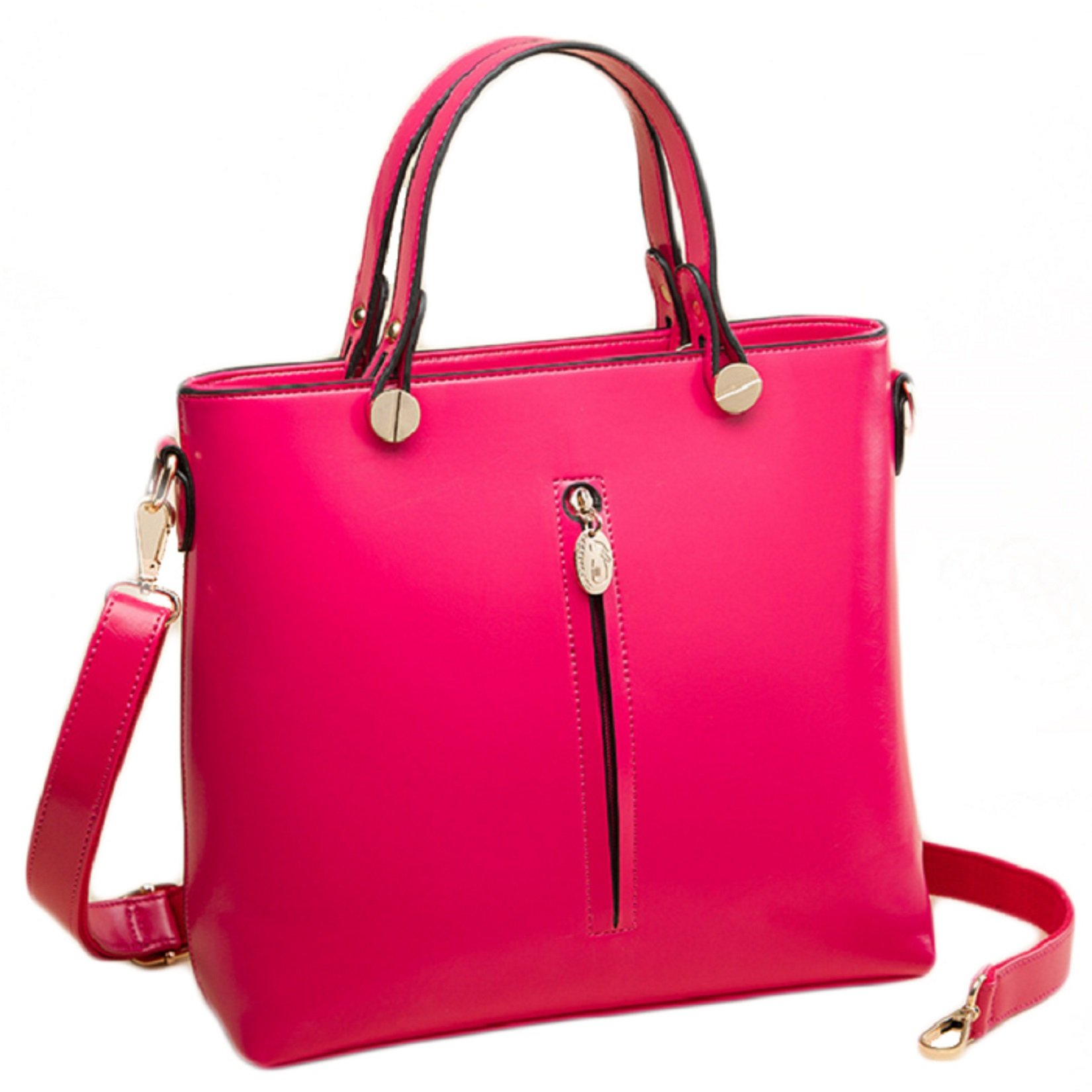 New Ladies Designer Leather Bag Celebrity Zip Tote Shoulder Crossbody Satchel Faux Handbag