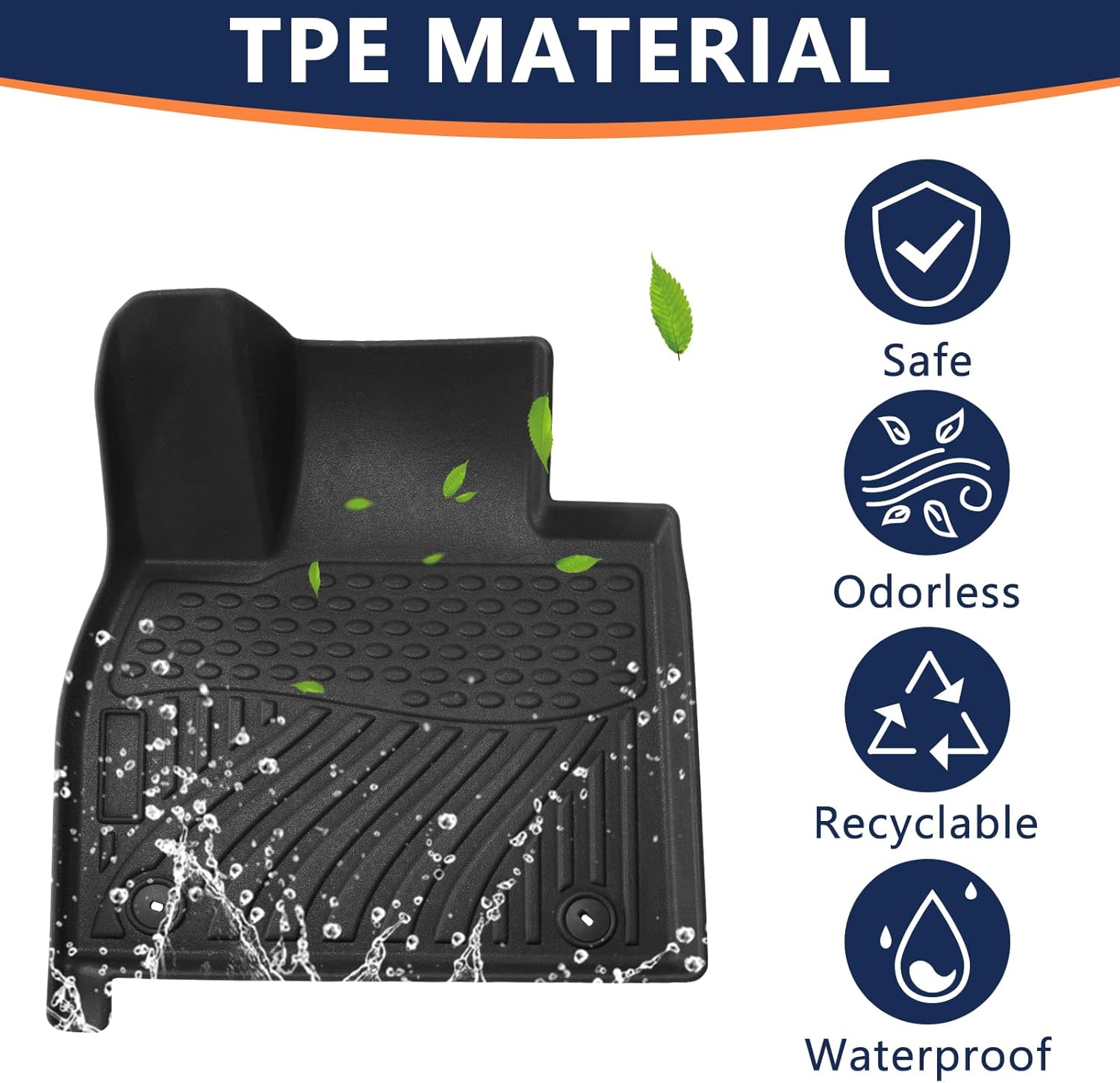 PENSUN Car Floor Mats Compatible with 2020-2025 Hyundai Palisade, All Weather Automotive Floor Liner Cargo Mat Cargo Liner for SUV, Palisade 2024 Accessories (Floor Mats+Trunk Mat with Backrest Mat)