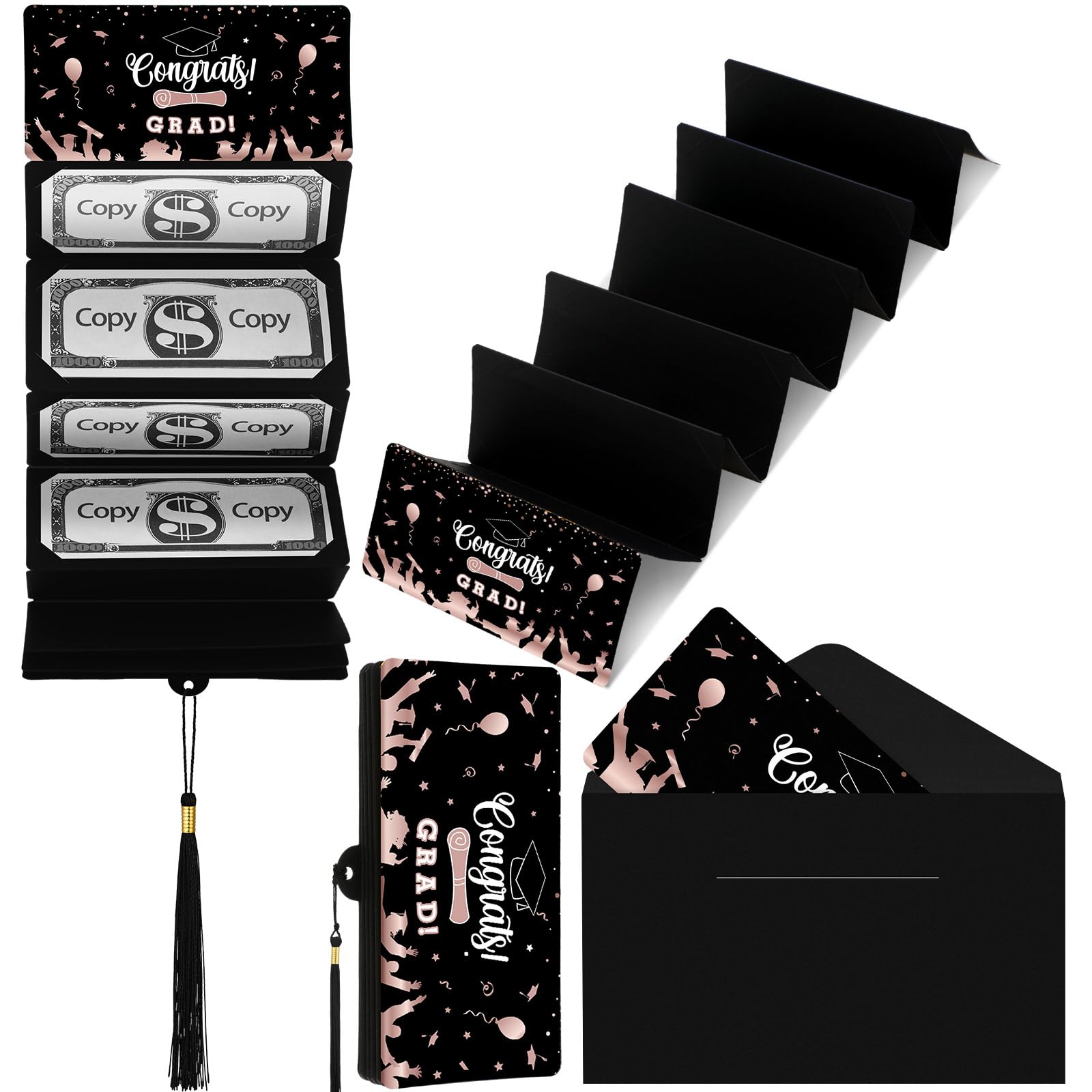 Graduation Gifts 2026 Graduation Money Holder with 10 Bill & Card Slots and Envelope Congratulation Cash Gift Card Holder for College and High School