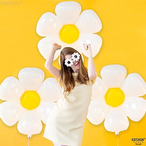 Miniatura 2 de KatchOn, Globos de margaritas para decoraciones de fiesta de margaritas – Grande de 30 pulgadas | Guirnalda de globos de margaritas para