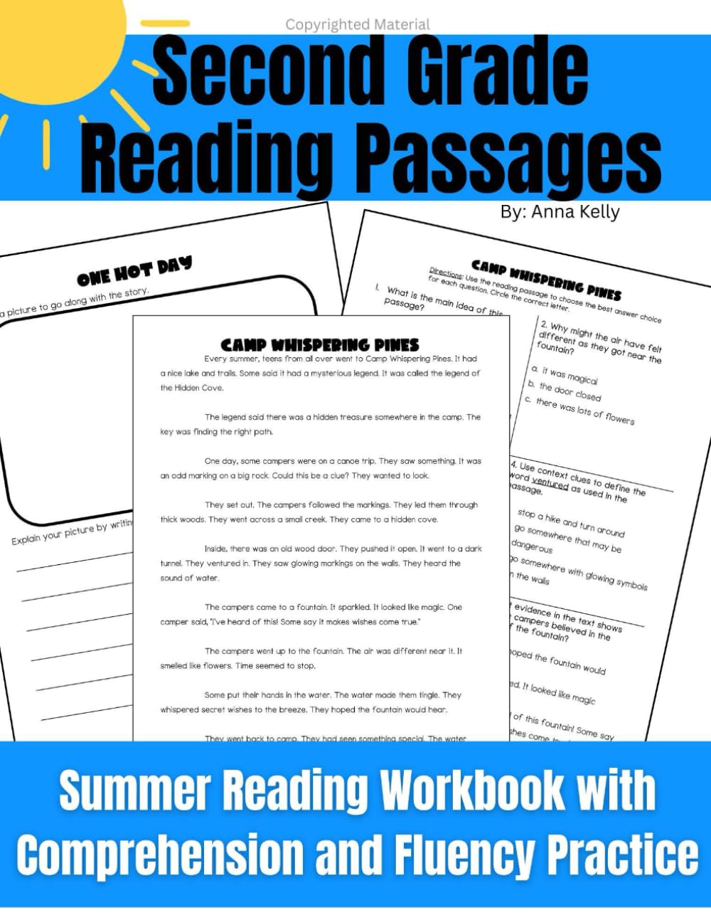Second Grade Reading Passages: Summer Reading Workbook with Comprehension and Fluency Practice (Reading Practice...