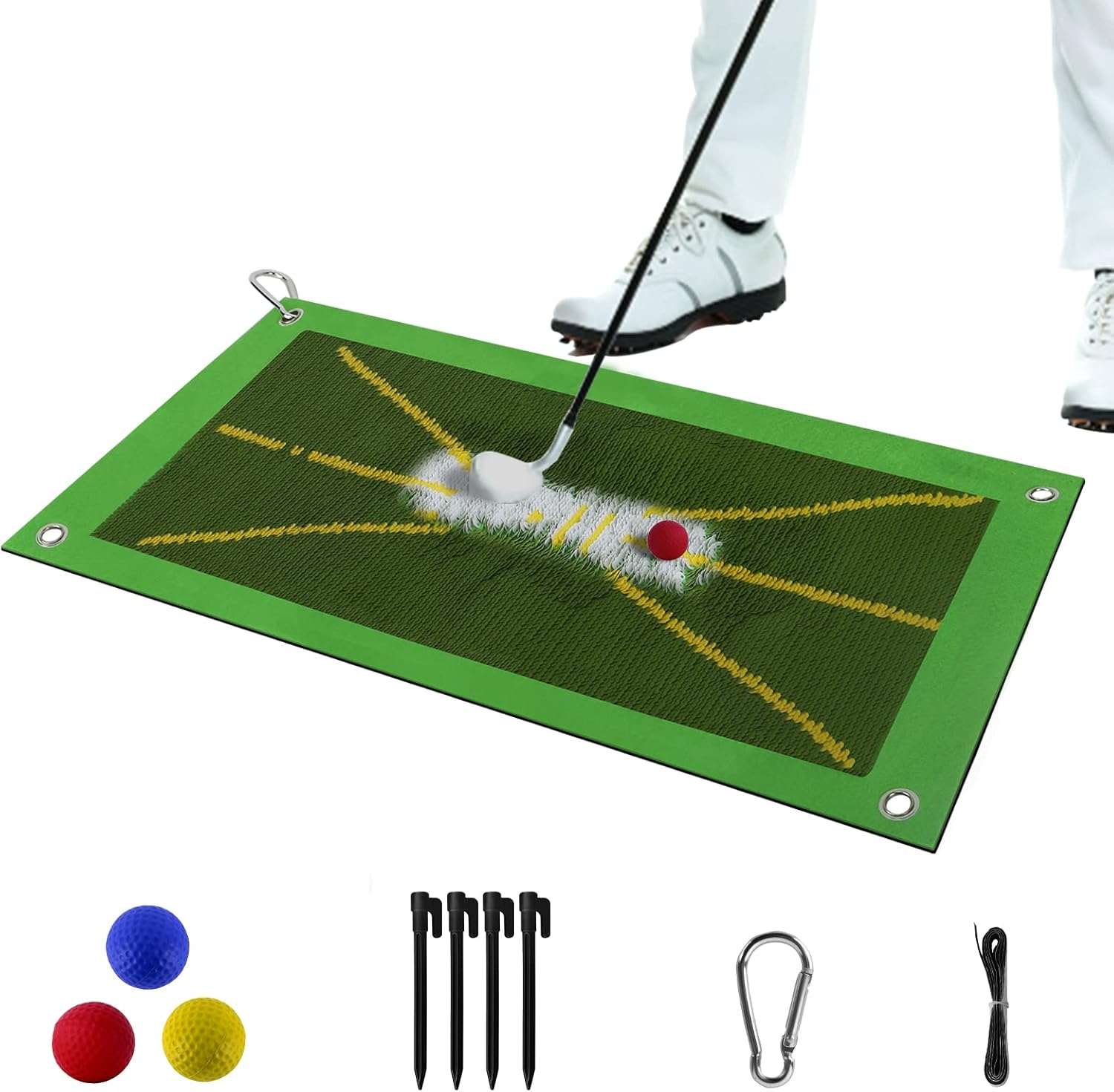 Golf Training Mat for Swing Detection Batting, Golf Impact Daddy Divot