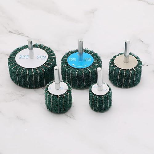 Miniatura 5 de SING F LTD Disco de lijado abrasivo de fibra de nailon abrasivo para herramientas rotativas de 253040502.362 in, 5 uds