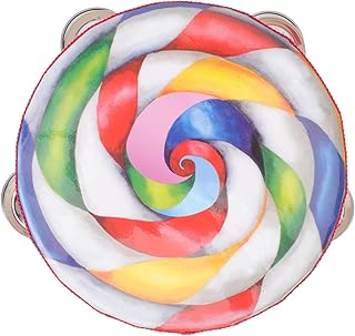 Levemolo Pandeiro Musical Pirulito Pandeiro Quebra-Cabeça Tambores De Mão Para Crianças Sino Pandeiro Pandeiro Musical Pandeiro Musical Orff Instrumento De Desenho Animado