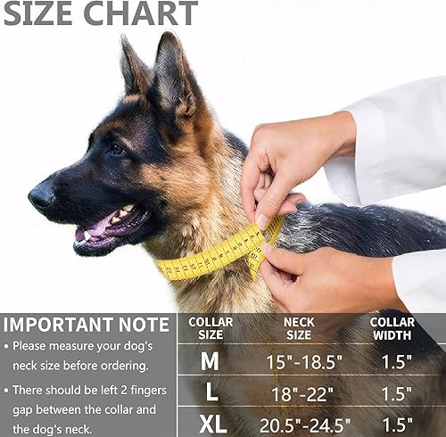 Miniatura 13 de KCUCOP - Collar táctico para perro, collar militar para perro, collares para perro Tactipup, ajustable, hebilla de metal resistente para perros M, L