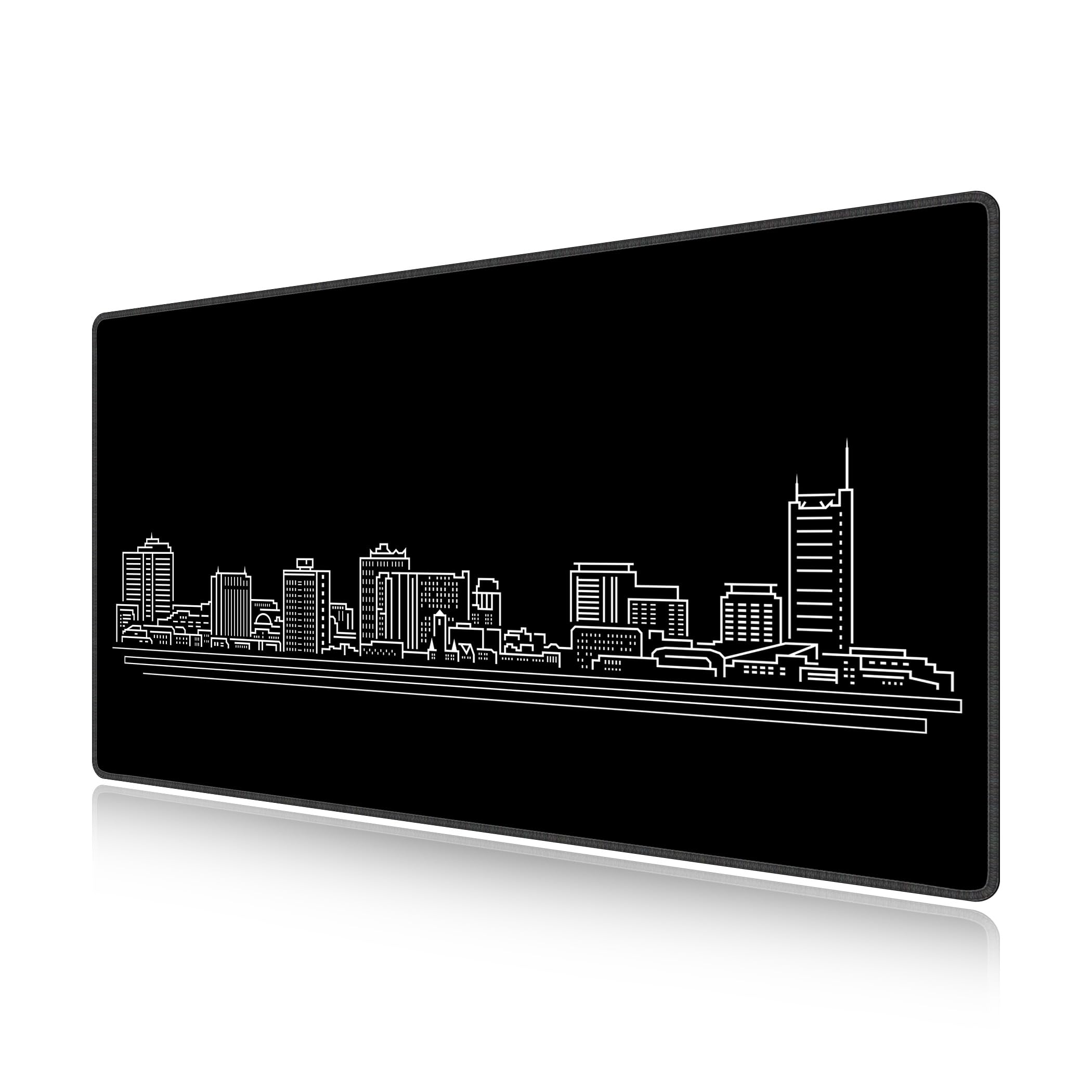 LL-COEUR Noir Grand Tapis de Souris de Jeu 90x50x0,3cm Gamer Tapis de Bureau Large et Étendu XXL Speed Gaming Mousepad pour PC, Clavier et Ordinateur