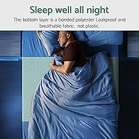 Vista 6 de CoolShields Almohadillas de cama impermeables, 60 x 36 pulgadas, lavables y reutilizables, protector de colchón para incontinencia