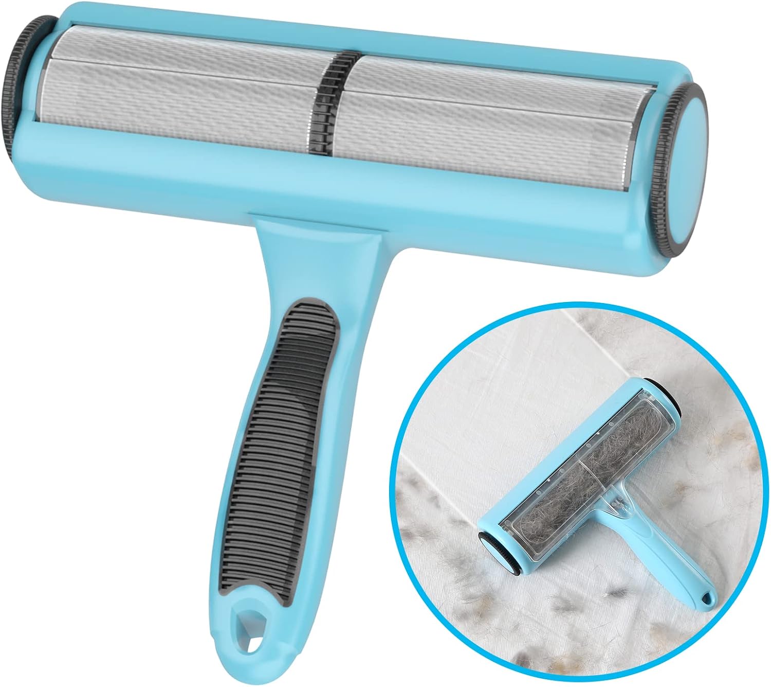 Yiupea Pet Hair Remover, Dog Cat Hair Remover Roller with Visible Fur Collection Box, Reusable Without Damaging Fabric, Electrostatic…