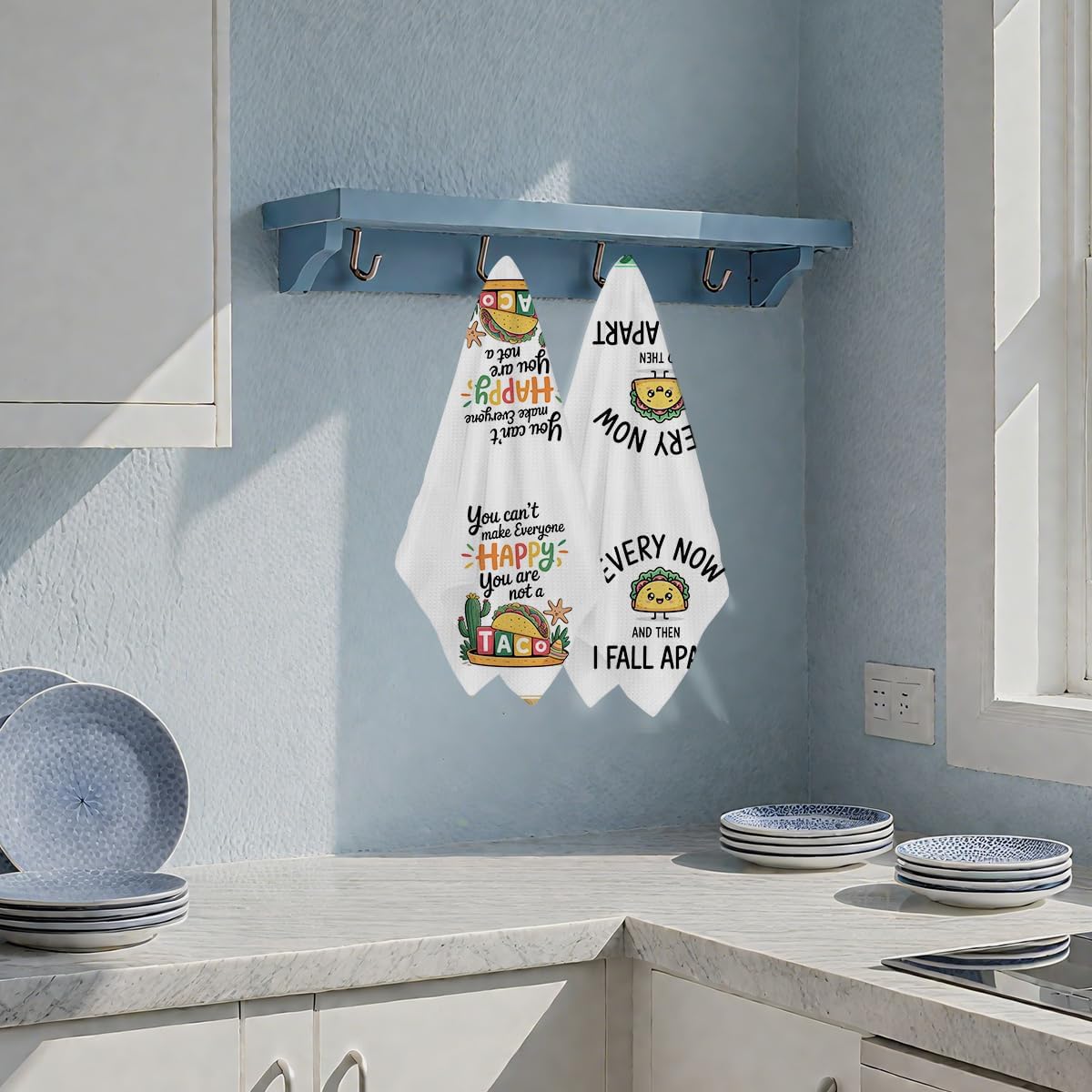 2PCS Taco Dish Towels, Taco Kitchen Towels, Cinco De Mayo Decorations image 3