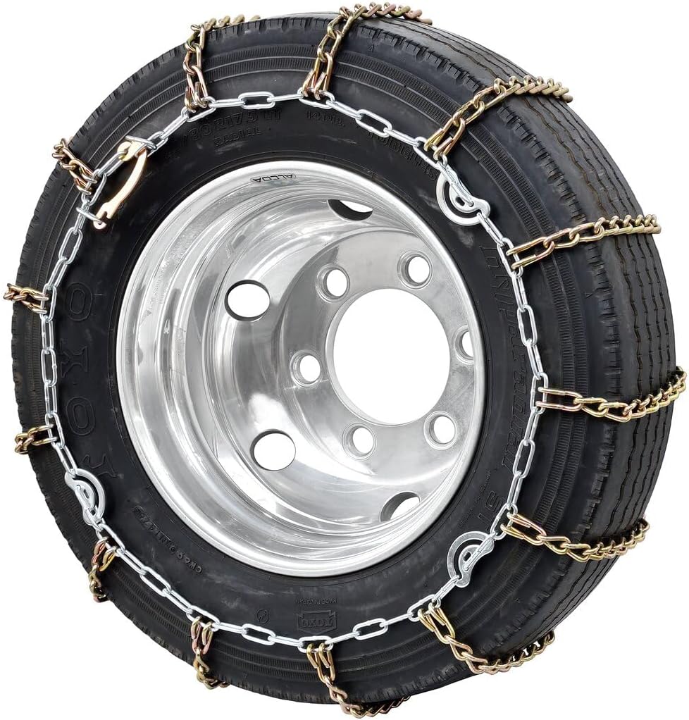 pa-man P56181 Tire Chains, Small Trucks, Compatible with 195/80R15, 195/75R15, Cam Lock, Alloy Steel, Set of 2