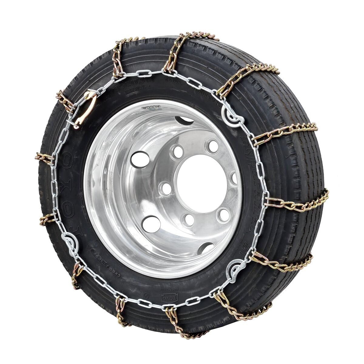 pa-man P56181 Tire Chains, Small Trucks, Compatible with 195/80R15, 195/75R15, Cam Lock, Alloy Steel, Set of 2