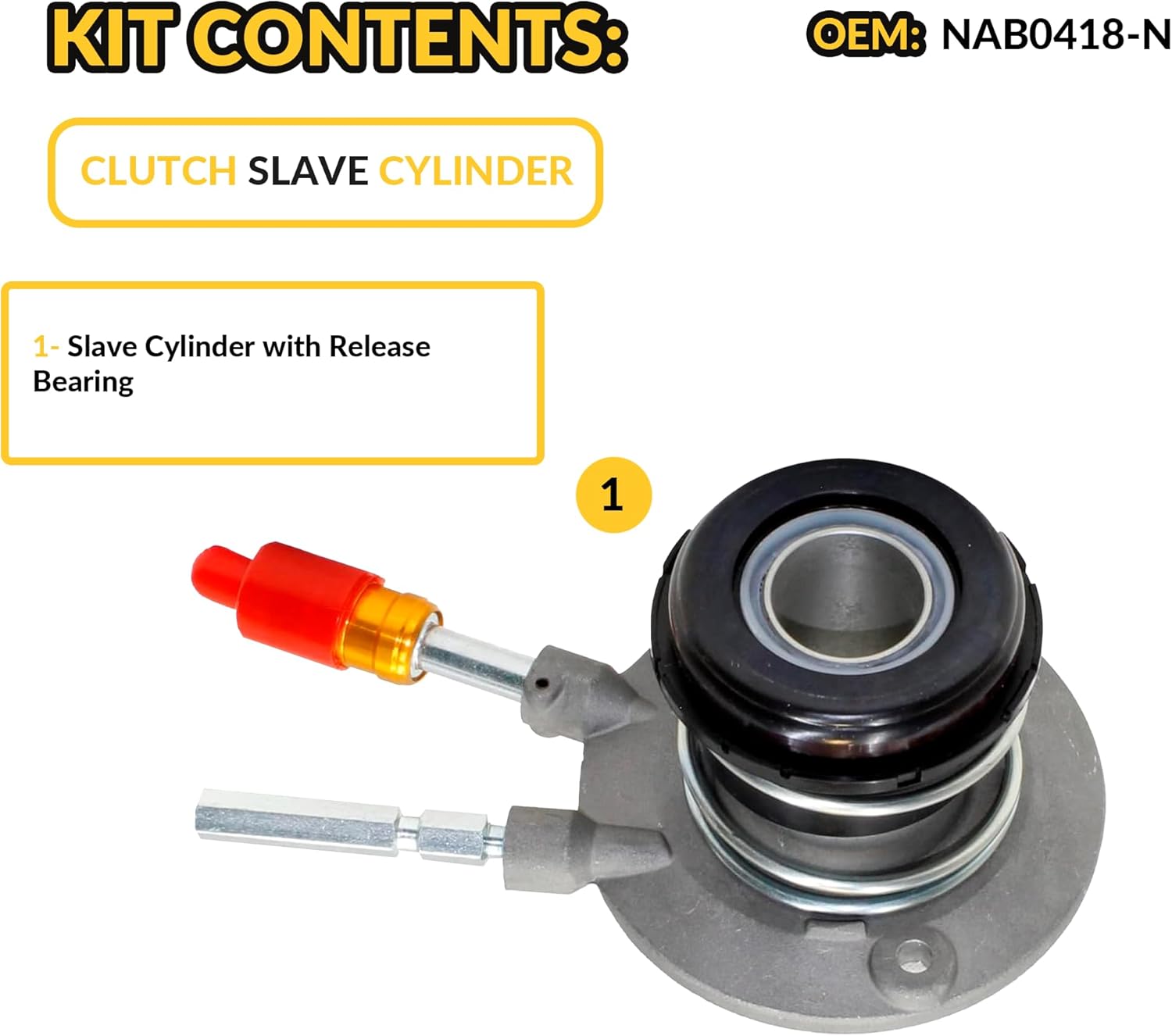 NAMCCO Clutch Slave Cylinder compatible with 1996-2003 S10 Blazer C K R V P Suburban Tahoer T10 S15 Sonoma Jimmy Yukon Hombre Sierra Base S Sl Sls Ls Wt Silverado Cheyenne 2.2L L4 4.3L V6 (N0418-N)