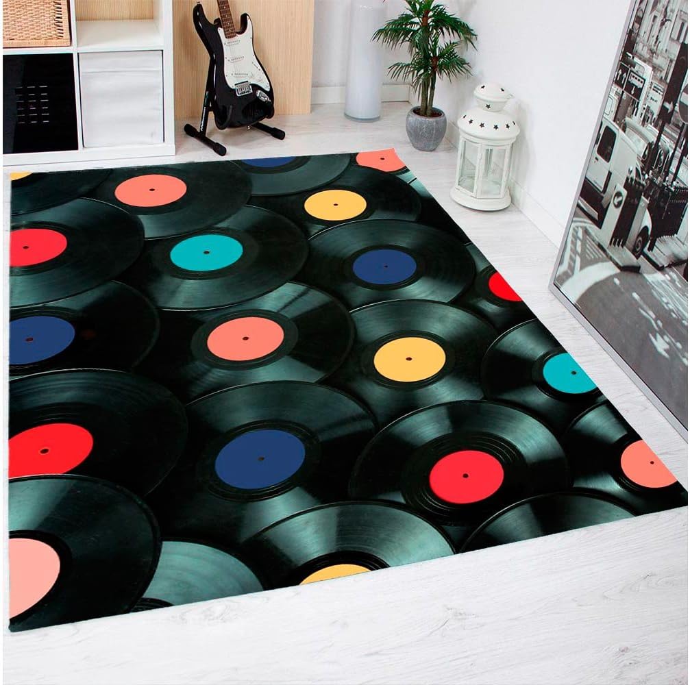 Oedim Alfombra Discos Vinilo PVC 95 cm x 200 cm | Moqueta Adulto PVC | Suelo vinilico para Adultos
