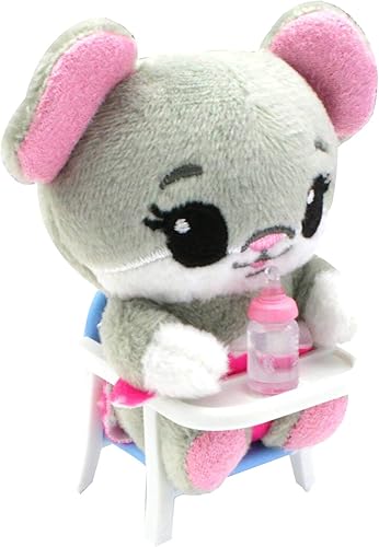 Miniatura 6 de Tiny Tukkins - Juego de casa de juegos de lujo con mini ratón para niñas y niños pequeños, incluye ratón de peluche para mamá, papá y bebé, hecho de