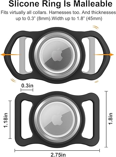 Miniatura 3 de AirTag - Soporte para collar de perro, impermeable, protector Apple Air Tag Tracker para collar de perro mediano a grande, no daña tu collar, la