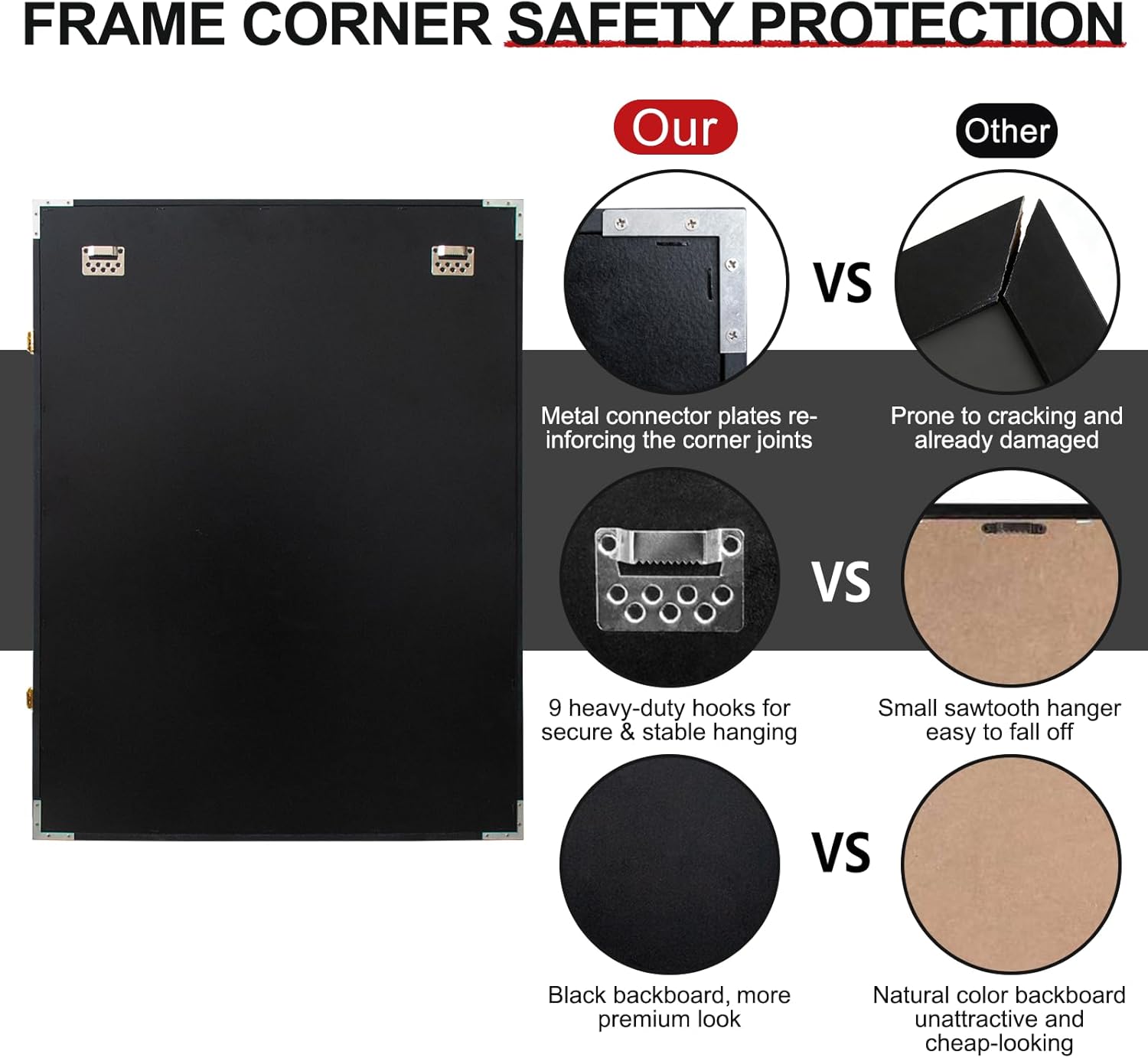 Boarding Jersey Frame Display Case, Large Lockable Shadow Box with Metal Hanger for Baseball Basketball Football Soccer Hockey Shirts,Wall Mount Showcase, Idea Gift for Sports Fan, Black, 1 Pack