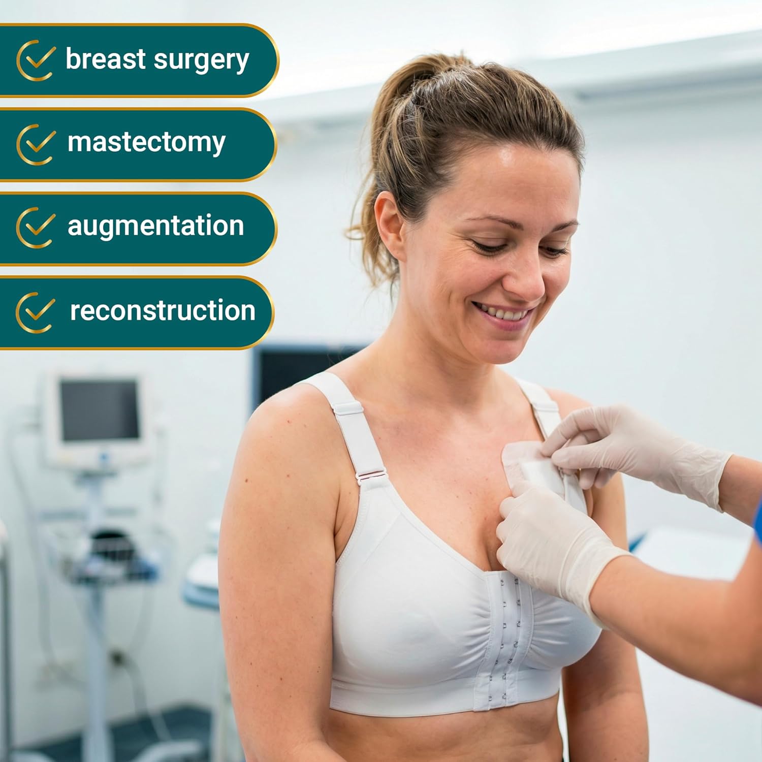 EASY SPA Medical Breast Pillow for Women - Wedge Cushion for Post-Surgery Support, Prone Pillow for After Breast Surgery - Medical Breast Cushion for Prone Therapy & Pain Relief - Bust Sizes(AA-C)