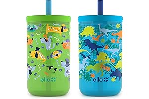 Contigo Kids Straw Cup 2-Pack: Leak-Proof Slider Lid & Spill-Resistant Straw