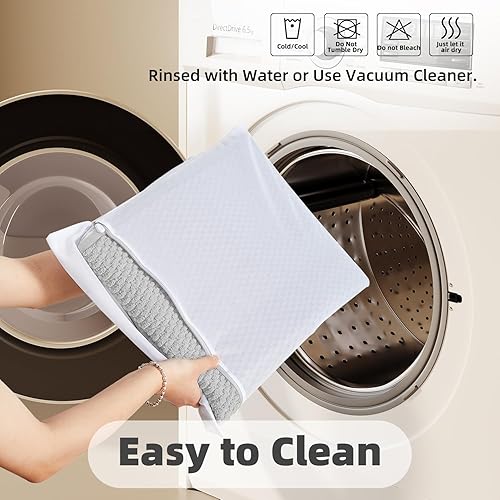 Miniatura 5 de Alfombras de baño antideslizantes, lavables, superabsorbentes, delgadas, pequeñas, de secado rápido, de pelo bajo, color gris claro, 16 x 24 pulgadas