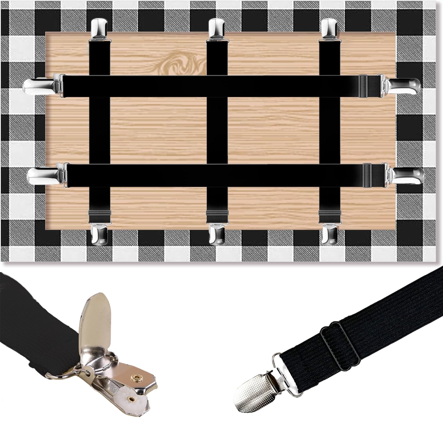 CUNGLIN Tischdeckenklammern Clip Tischdeckenklammern für Tische Im Freien 5St, Tischdeckenklammer Tischdeckenhalter elastische Bettlakenbefestigung für Bettwäsche, Bett