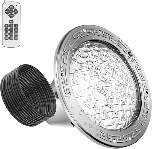 Luz LED de piscina de 120 V de 50 pies, bombilla de piscina que cambia de color de 10 pulgadas para piscina interior, piscina subacuática, luz de