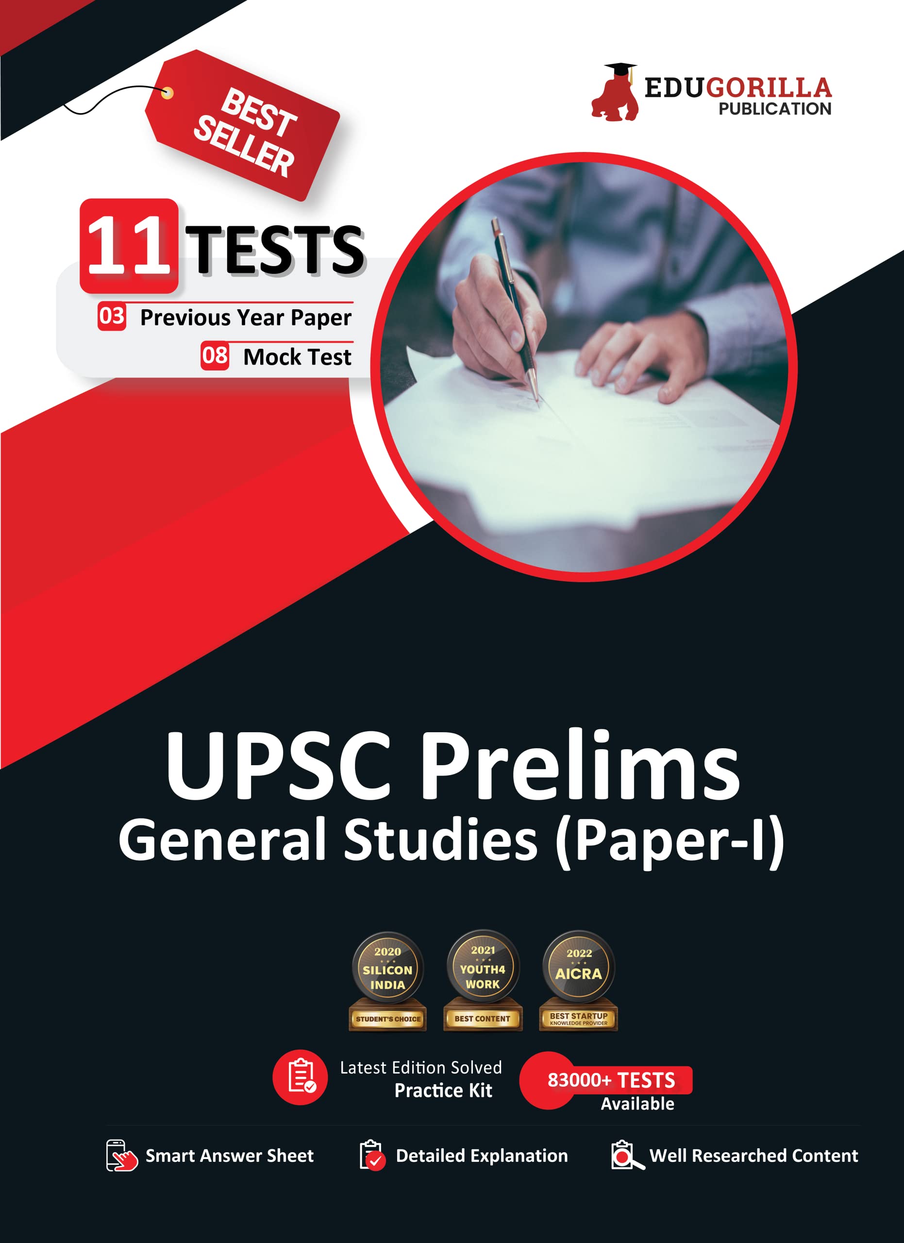 UPSC Prelims General Studies (Paper 1) Book 2023 (English Edition) - 8 Mock Tests and 3 Previous Year Papers (1300 Solved Objective Questions) with Free Access to Online Tests