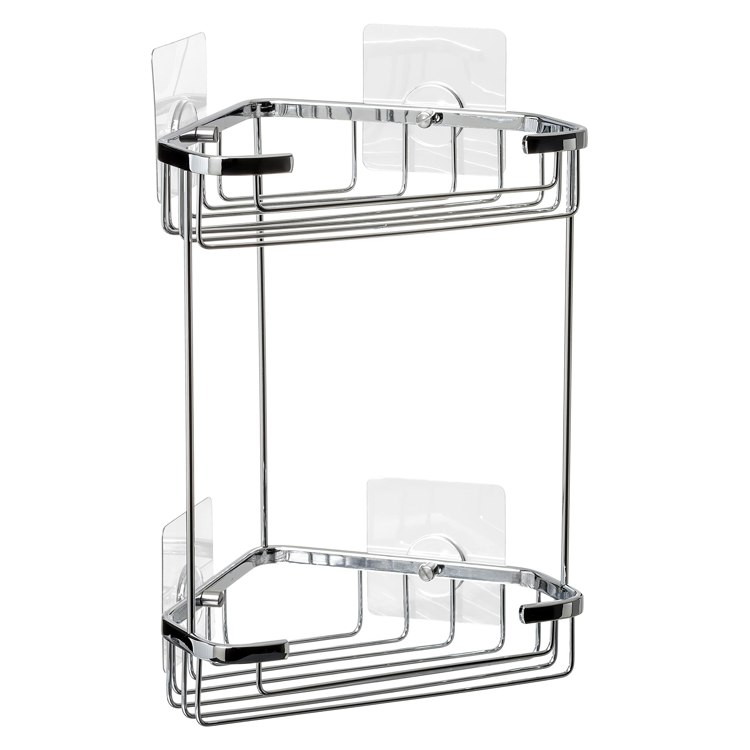 TATAY Shower Shelf No Drilling 2 Tiers Brass, Chrome, standard size