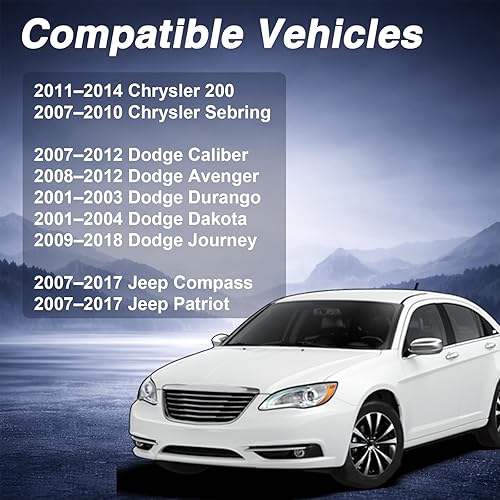 Miniatura 3 de Cuello de relleno de refrigerante para radiador (con tapa de llenado de radiador de 18 libras) compatible con Chrysler 200 Sebring Caliber Dodge