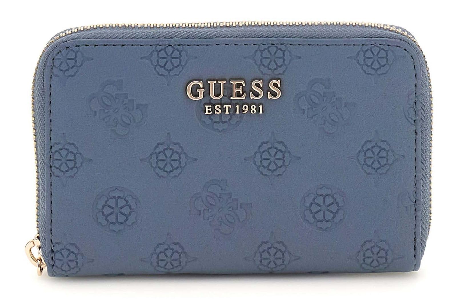 Portefeuille GUESS Phoebe SLG Medium Zip Around en toile logotée Slate
