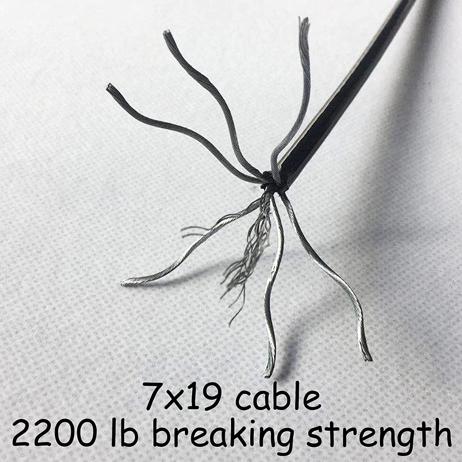 Aoneky 25' 35' 55' Baseball Batting Cage Cable Kit - Batting Cage Netting Wire Tension Kit - Sports Batting Cage Cable Suspension Kit (55ft)