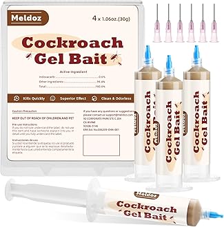 - Cockroach Gel Bait, Roach Killer Gel Ready to Use, Control German, American, and Oriental Roaches, Indoor and Outdoor Use (4 Tubes x 30-Grams)