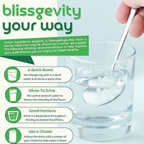 Miniatura 2 de Mezcla de bebida de apoyo al estado de ánimo, 150 mg de apigenina, feniletilamina promueve el enfoque y la claridad mental, apoyo para el bienestar