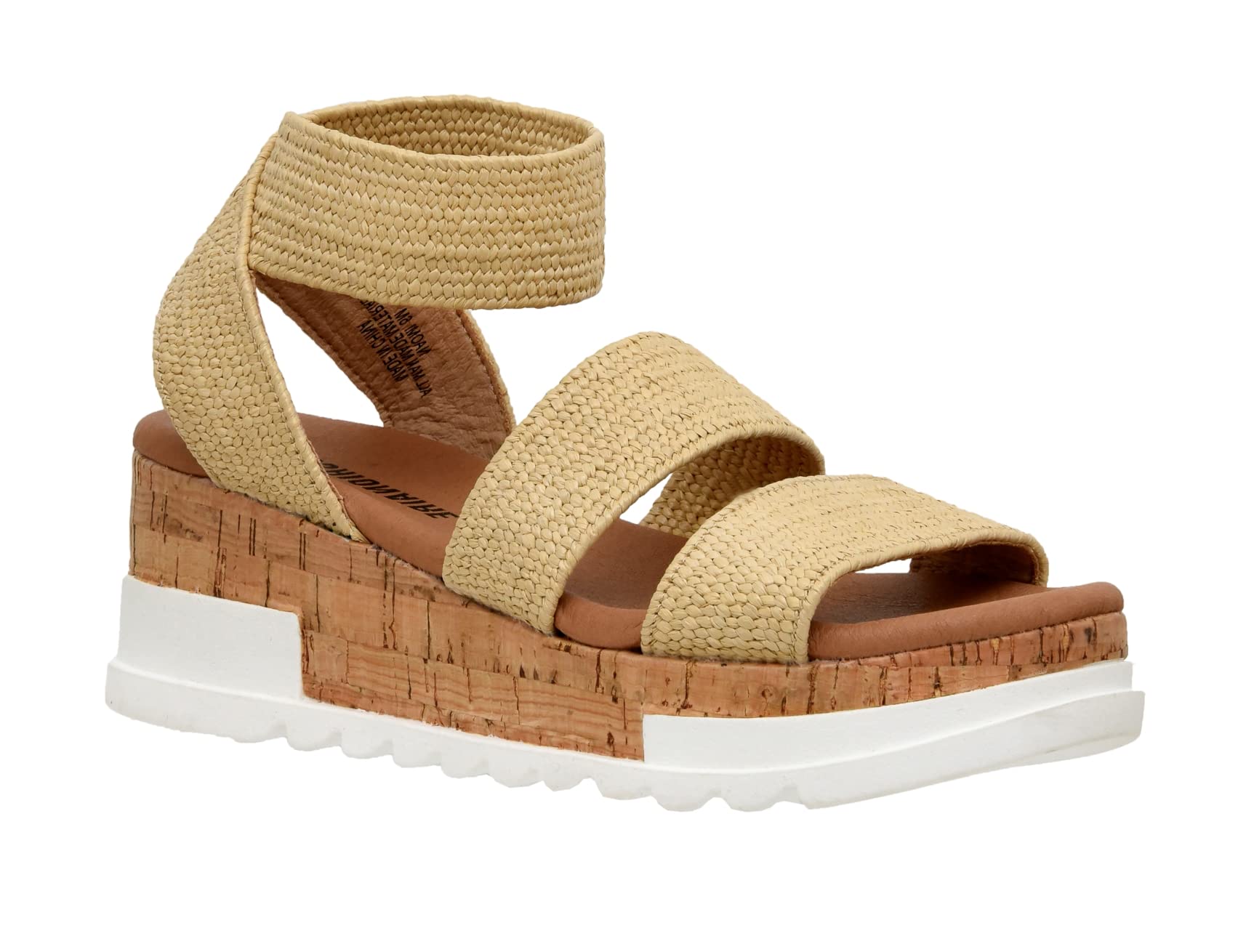 CUSHIONAIRE Womens Naomi Cork Wedge Sandal +Wide Widths