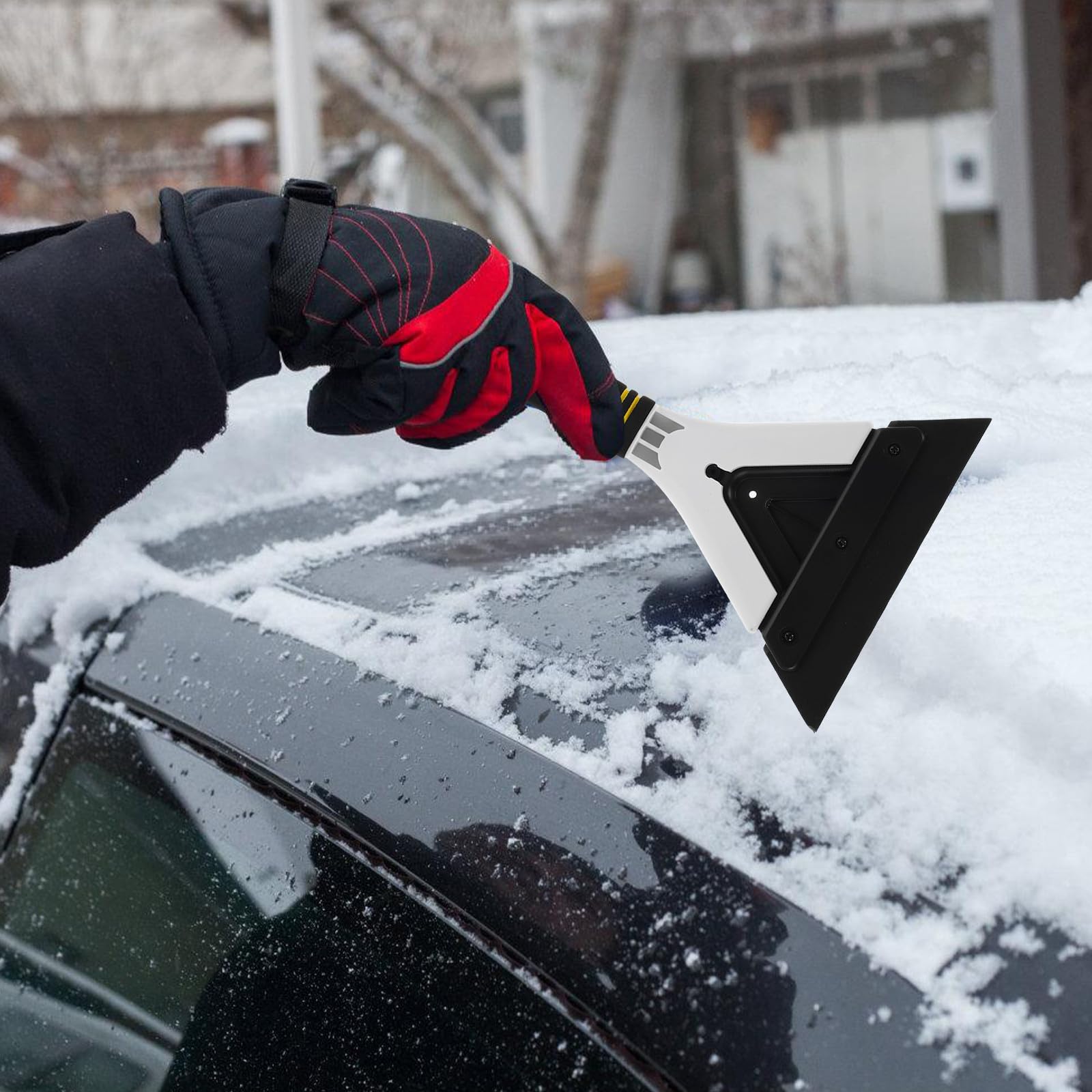 DOITOOL 5 Stück Auto Schneeschaufel aus Kunststoff mit Effizienter Schneeräumung und Ergonomischem Griff für Auto Außenspiegel und Windschutzscheibe im Winter