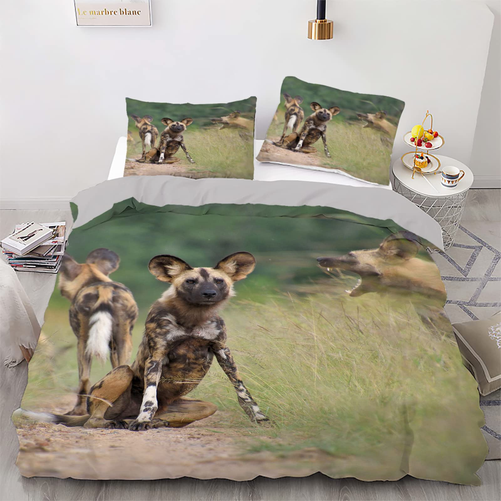 Parure de lit 160x200 douce pour la peau avec fermeture éclair et entretien facile